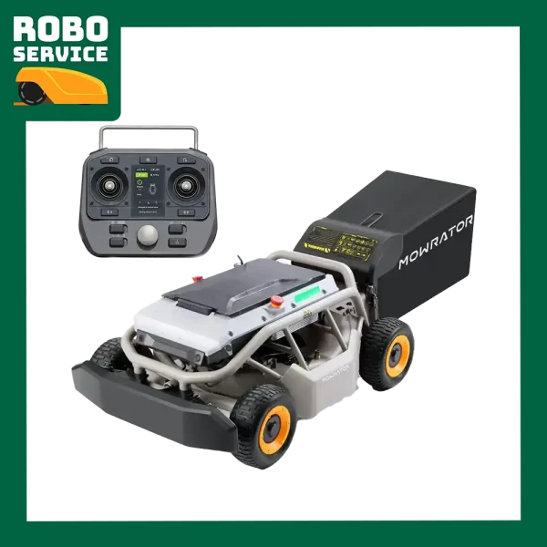 Produktbild av Mowrator S1 robotgräsklippare med fjärrstyrning, fyrhjulsdrift och automatisk höjdjustering – utformad för komplexa och kuperade gräsytor