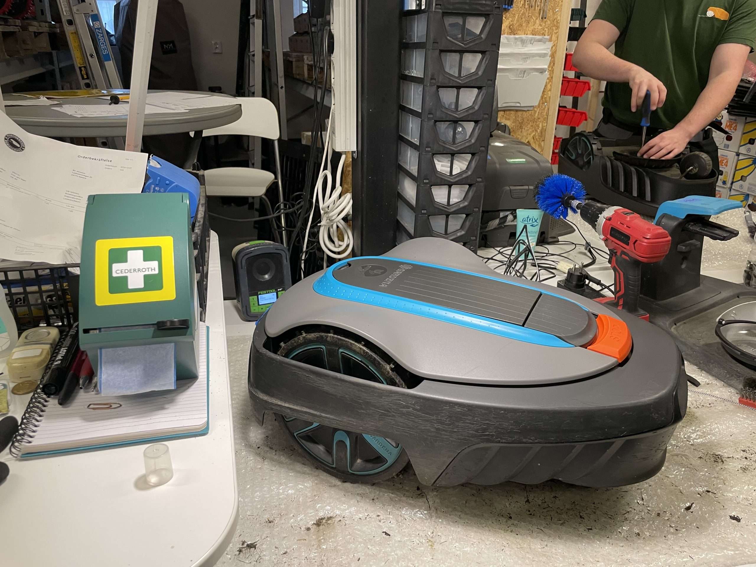 Verkstad med robotservice