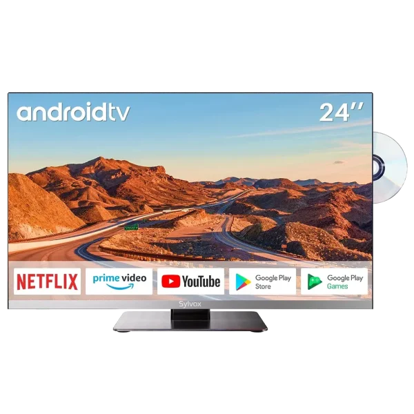 Sylvox 24″ Smart 12V TV med DVD-spelare (Limo-serien)
