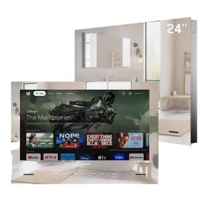 Sylvox 24″ Smart Spegel-TV – Vattentät för badrum